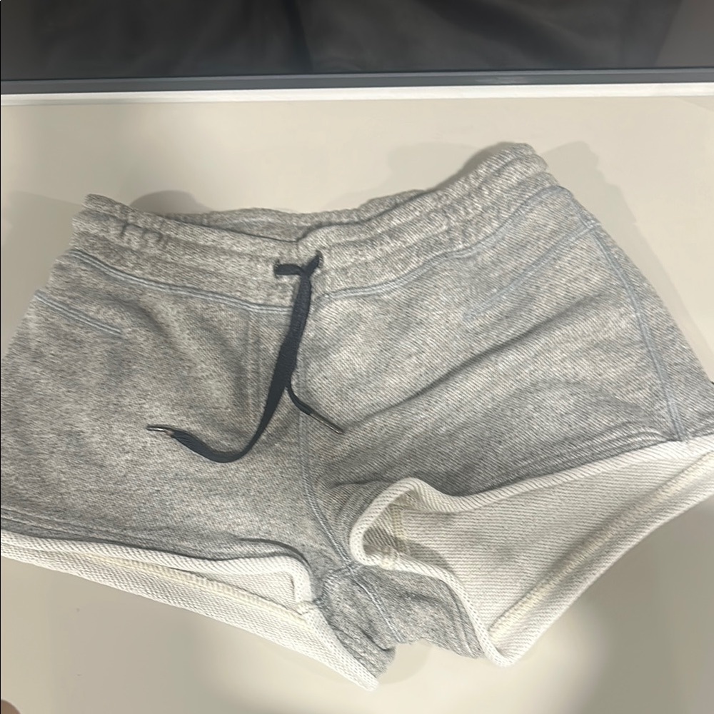 Gray Athletic LULULEMON Shorts with Drawstring